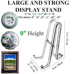 AMT 9 Inch Acrylic Plate Display Stand - Holder Frame, Picture, Decorative Plate, Book, Photo Easel - color: 9 Inch