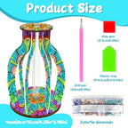 ILYUFO Diamond Art Kits for Adults, DIY Vase Diamond Art, Diamond Painting Kit, Ideal Desktop Ornaments & Thoughtful Female Gifts (Psychedelic) - color: Psychedelic