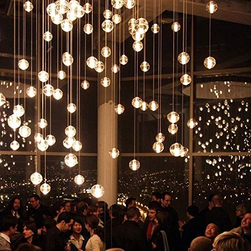 Sziqiqi Hanging Glass Globes Orbs Tea Light Candle Holders with Flameless LED Tealight for Wedding Ornaments, Wedding Birthday Christmas Party Centerpiece Accessory 2.36inch 100pcs +8 Extra - color: With Led, size: 108pcs
