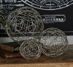 Deco 79 Metal Geometric Decorative Sculpture Home Decor Statues, Set of 3 Accent Figurines 8", 6", 4"D, Silver
