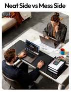 YSAGi Leather Desk Pad Protector, Office Desk Mat, Large Mouse Pad, Non-Slip PU Leather Desk Blotter, Laptop Desk Pad, Waterproof Desk Writing Pad Office and Home (Black, 35.4" x 17") - color: Black, size: 35.4" x 17"