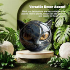 Luxury Black Cat Sculpture, Hand-Carved Crystal & Healing Stone Art Piece, Elegant Décor for Cat Lovers, Gift-Ready Memento for Home or Office, Green - size: Green