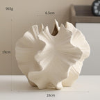 White Ceramic Vase – Nordic Minimalist Unglazed Stoneware Flower Vessel, Living-Room Centerpiece, Boho-Soft Furnishing Accent (09 Models (Large)) - color: 09 Models (Large)