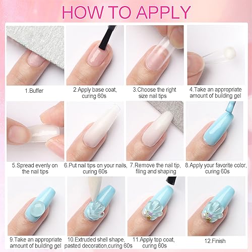 Solid Sculpture Builder Gel for Nails, 2.1oz Non-Sticky Hand 3d Solid Builder Sculpting Modeling Extension Gel for Nail Art Design, Clear