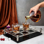12 Shot Holder Tray Acrylic Shot Tray Clear Wine Glass Organizer Wine Display Holder Cups Display Accessories for Party, Bar, Club,Square Hole: 1.96 Inch - style: 1.96 inch square hole - 3x4 arrangement (12 Holes)