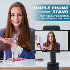 Wonderjune 12 Pcs Cell Phone Stand for Desk Phone Holder Stand Foldable Angle Height Adjustable Portable Holder Tablet for Office Travel Photography (Black) - color: Black