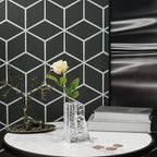 Crystal Flower Vase with Glacial Texture,Heavy Duty Large Clear Vase for Dining Table Kitchen Office Home Shelf Display Wedding Living Room Centerpieces - color: M-cv266a-m