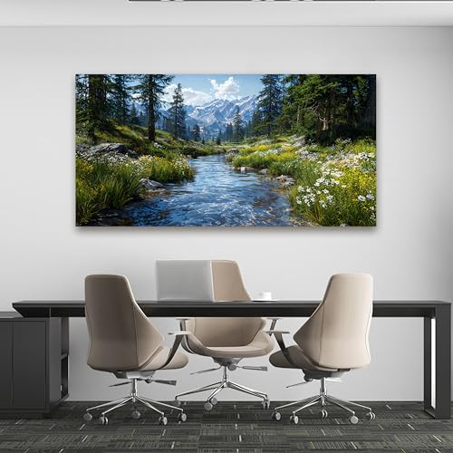 Large Canvas Wall Art Decor Nature Landscape Wall Art Prints Artwork For Walls Green Botanical Wall Art Decorations Wall Art Pictures For Living Room Canvas Art Wall Decor 24"X48" Bedroom Office Decor - color: XY-01L, size: 48"L x 24"W