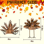 4 Pcs Thanksgiving Turkey Metal Candle Holders, Tealight Holders for Home, Party, Fall Table Kitchen Decorations
