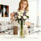 3 Pack Acrylic Cylinder Vases, Non-breakable Vase for Centerpieces, 10 inch Tall Clear Flower Vase Bulk Floating Candle Holder for Wedding Table Home Decor and Party - size: 3 Pack(4''W x 10''H & 5''W x 10''H & 6''W x 10''H)