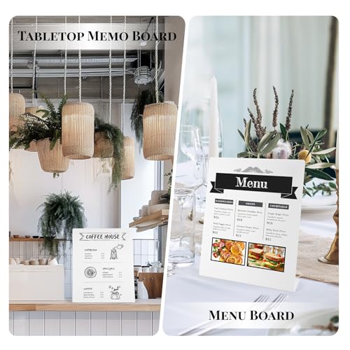 2 Pack Magnetic Board,Magnet Board,Metal Magnetic Bulletin Board (White) - color: White