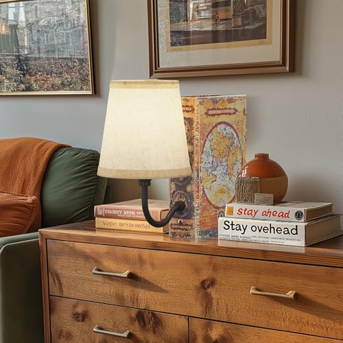 Vintage Bookshelf Lamp Rechargeable, Cordless Book Lamp with Linen Shade, Dimmable Touch Control Table Lamp, Modern Decorative Bookend, Bookshelf Lights for Office Home, Library, Study - style: Map