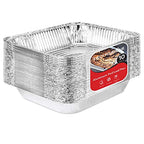 Aluminum Pans 9x13 Disposable Foil Pans (10 Pack) - Half Size Steam Table Deep Aluminum Trays - Tin Foil Disposable Pans Great for Cooking, Heating, Storing, Prepping Food, Stock Your Home - size: 10 Pack