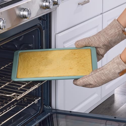 KitchenAid Nonstick Swiss Engineered Aluminized Steel Baking Sheet, Dishwasher Safe, 10 x 15 Inch, Cardamom - color: Cardamom, size: 10 x 15 Inch