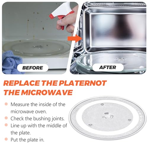 12.5" Microwave Glass Turntable Tray Glass Plate by Beaquicy - Replacement for GE Kenmore Samsung Hotpoint Microwave - 12 1/2" Plate - Replaces WB39X10003 WB39X10002 WB48X10005 WB49X10069 - size: 12.5"