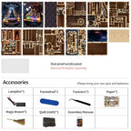 Book Nook Kit - DIY Miniature Dolls House Kit with Furniture and LED Light, 3D Puzzle Wooden Art Bookends, Model Kits for for Adults and Teens (Magic Potion Shop) - style: Magic Potion Shop