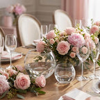 12pcs Clear Round Glass Vases Bowl Flower Vase,3.7"W X3.1"H Set of 6pcs Globe Vase 2.6”W X 2”H Set of 6pcs Candle Holder,Bud Vases in Bulk for Centerpieces,Party Decor,Table Decoration and Home Decor