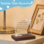Pregnancy Celebration Acrylic Plaque Gift, Precious Gift for Expecting Daughter, Sentimental Parent-to-Daughter Keepsake with Wooden Stand, XXD194 - style: Beautiful Daughter