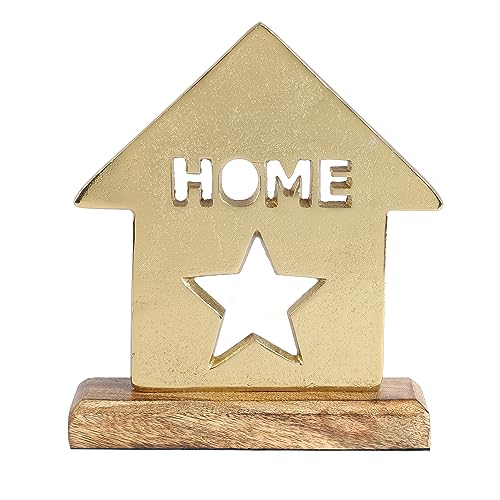 PURESTORY Metal Decorative Showpiece for Home Decor Accents | Shelf Decor Accents |Bookshelf Décor | Fireplace Decor or Desk Décor.Table Decorations for Dining Room Living Room - Home - Gold - color: Gold