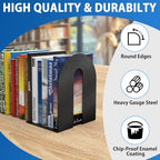 Heavy Duty 10" Bookends,Steel Black Metal Bookends (1 Pairs-2 pcs) - size: 2 pcs