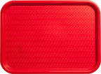 Carlisle FoodService Products CT121605 Café Standard Cafeteria / Fast Food Tray, 12" x 16", Red - color: Red