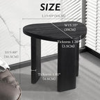 Oakrain Black End Tables, Wood Sofa Bed Side Table, Modern Nightstand for Bedroom, Small Coffee Table for Living Room - color: Black-triangle Shape
