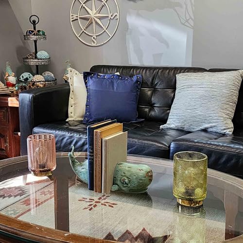Verdigris Green Sperm Whale Head and Tail Bookends - Decorative Resin Nautical Bookshelf Organizers with Rustic Beach Charm and Unique Maritime Appeal - color: Whale - Green