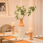 Sziqiqi Rustic White Floor Vases Set of 3-27/20/16in Metal Extra Large Vase for Dried Flowers Shabby Chic Oversized High Vases Standing Antique Terracotta Farmhouse Vase for Pampas Grass Twigs Wicker - style: Large White Vases