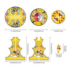 For Cartoon Themed Party Supplies and Decorations, a Three-Tiered Cupcake Stand, a Display Stand for Birthday Desserts and Cakes, which is Suitable for Cute-Style Birthday Decorations.