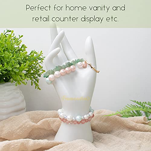 Framendino, Female Mannequin Hand Jewelry Display Holder Stand for Bracelet Necklace Ring Plastic (White, 1 Pack) - color: White, size: 1 Pack