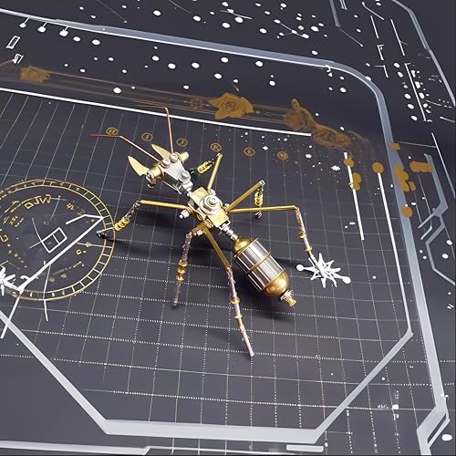 3D Steampunk Mechanical Insect Puzzle Kit - DIY Metal Assembly Model for Adults, Unique Retro Brass Sculpture Craft for Home Office Decoration (Ant B) - style: Ant B