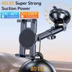 Tablet Holder for Car ipad Holder for Car【Windshield+Dash】Suction Cup ipad Mount for Truck Stand【360° 】Tablet Car Mount soporte para tableta para auto for All 4.7"-12.9" Apple iPad Samsung Galaxy Tab