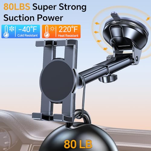 Tablet Holder for Car ipad Holder for Car【Windshield+Dash】Suction Cup ipad Mount for Truck Stand【360° 】Tablet Car Mount soporte para tableta para auto for All 4.7"-12.9" Apple iPad Samsung Galaxy Tab