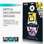 MODGY Collapsible and Expandable Flower Vase Plastic Decorative Modern Centerpieces Dining Table Decor Living Room Bathroom Wedding Office, Paul Klee Rich Harbour - style: Paul Klee Rich Harbour