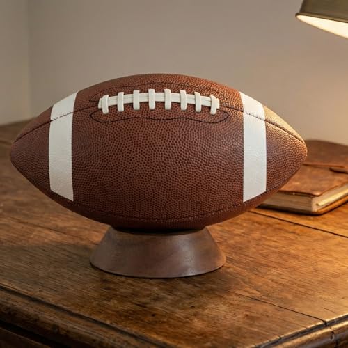 JUXYES Wooden Sphere Holder Display Stand, 3 Pack Large Wood Sport Ball Stand, Simple Round Display Easel Stands for Soccer Ball, Footballs, Baseball, Tolleyball, Basketball, Rugby - size: L - 3 PCS