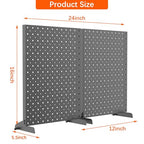 TORACK Pegboard Display Stand for Craft Shows & Fairs, 12 x 16 in Metal Tabletop Pegboard Display with Hooks for Christmas Fair Event(Black, Pack of 4) - style: 4-Pack Black