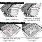Joligrace Makeup Train Case Professional Adjustable - 6 Trays Cosmetic Cases Makeup Storage Organizer Box with Lock and Compartments 14 Inch Large Black - color: 3.Black