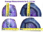Purple Agate Geode Bookend (2-3.5 lb) - Natural Stone Bookend for Holding Books, iPads, and Kindles - color: Purple, size: 2 - 3.5 lb