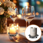 2-Pack Black Iron Candle Holders & Plates – 4.3" Elegant Stand for Taper, LED, Wax Candles, Incense, Weddings, Dining & Decor