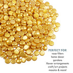 Galashield Flat Glass Marbles for Vases Gold Glass Gems Beads Pebbles Vase Filler (1 LB, Approx. 105 PCS) - color: Gold, size: 1 LB