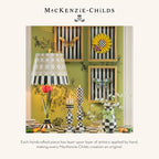 MACKENZIE-CHILDS Courtly Check Enamel Pillar Candlestick, Cute Black-and-White Pillar Candle Stand, Large - color: Courtly Check, size: Large