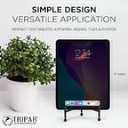 TRIPAR Modern Tripod Easel Display, Black Finish - Lightweight & Durable Design - Perfect for Displaying Decorative Pictures, Artwork, Plates, Tiles, & More (12 Inch) - size: 12 Inch