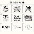 Personalized Grill Cutting Board for Men, Him - Custom Boards for BBQ & Grilling Master, Unique Gift for Dad, Husband, Grillfather, Grandpa, Uncle, Brother, Boyfriend, Papa, Father’s Day Gifts - color: Custom Grill Gifts