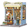 Book Nook Kit, DIY Miniature House Kits for Adult and Teens, Dollhouse Tiny Booknook Garden House Bookshelf, DIY Craft Gifts for Family and Friends (Anna's Blue Blossom) - style: Anna‘s Blue Blossom