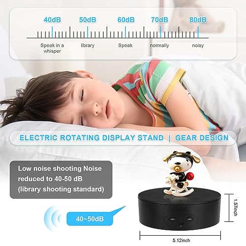 Motorized Rotating Display Stand, 5in/11lbs Load, 360° Rotating Platform for Jewelry Watch 3D Models Cake, Electric Spinning Display Stand for Live Show, Products Video shoot