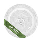 Smallest 9.6 Inch Microwave Plate Replacement Compatible With Panasonic Microwave Glass Plate F06016D00XN, 9.6" Microwave Plate Replacement for Nostalgia 0.7 cu.ft. 700W small retro microwaves - size: 9.6" Small Coupler Hole, Outer Track 7 5/8"
