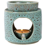 Essential Oil Burner for Scented Oil, Oil Warmer, Tealight Wax Melt Warmer, Candle Diffuser, Tea Light Holder, Green - color: Green
