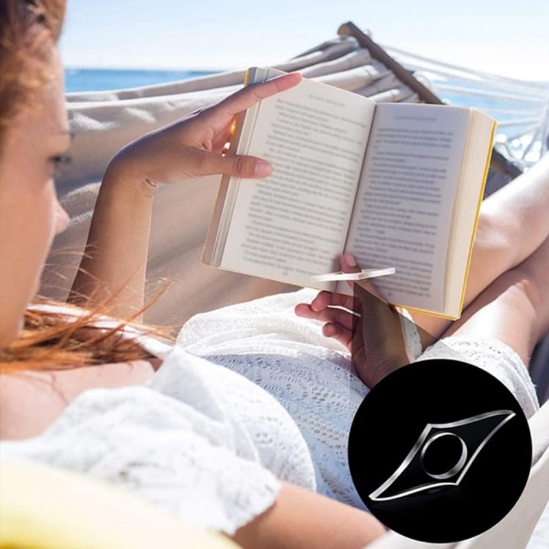 2Pcs Thumb Book Support Press Bookend - Ideal for Book Lovers, Transparent - color: Transparent
