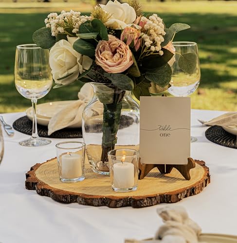 Set of (10) 13-14 inch Wood Slices for centerpieces! Wood Slice centerpieces, Wood Rounds, Tree Slices, Wood Plate Chargers (13-14 inch) - size: Set of 10 Extra Large (13-14")