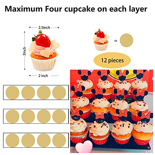 Acrylic Riser Black Acrylic Shelf Riser 3 Tier Perfume Organizer Cologne Display Stand Large Cupcake Stand Shelf for Funko POP Desserts Holder Collection Cosmetic Products Tabletop Use 12"X8"X6"